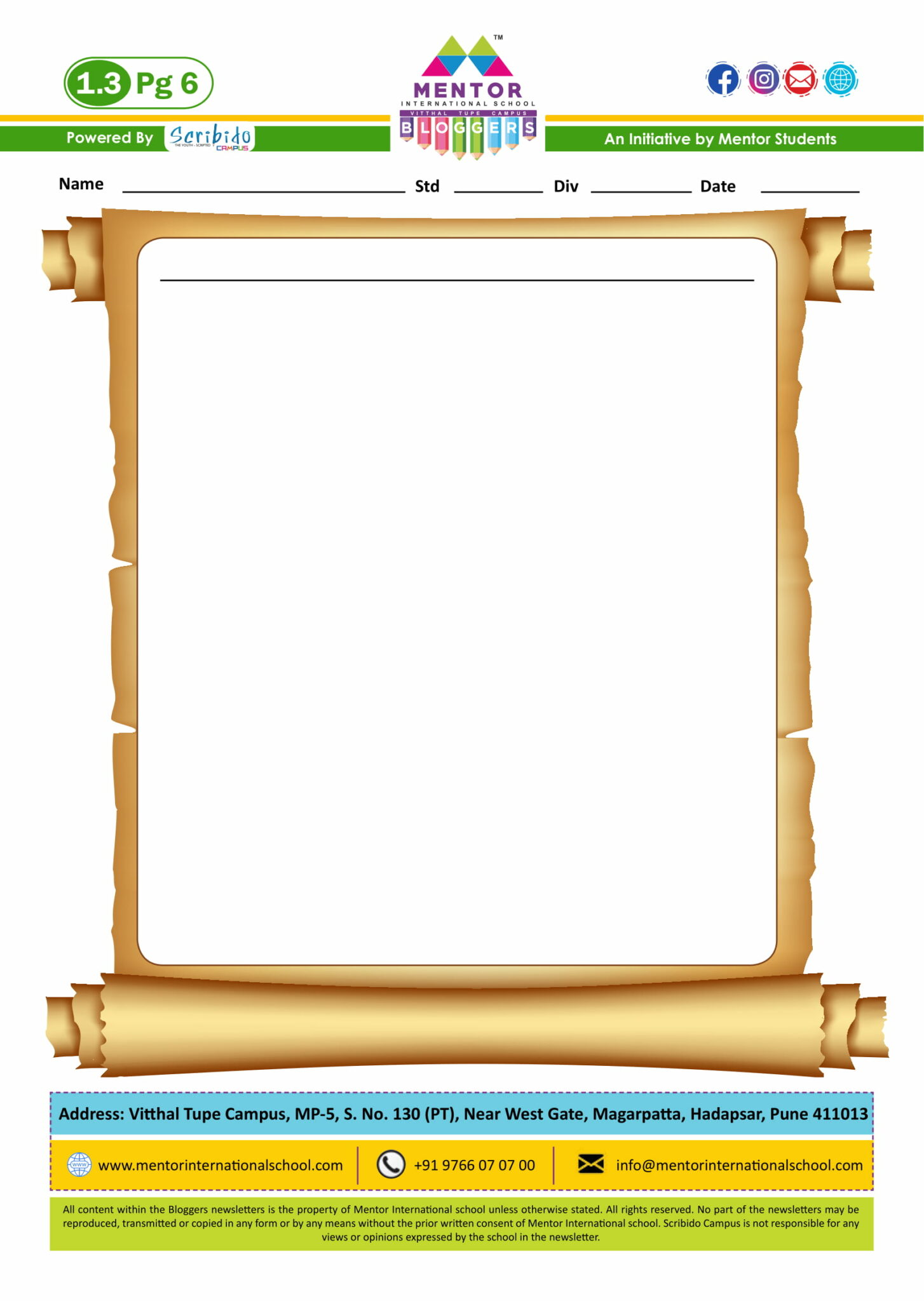 mentor school notice